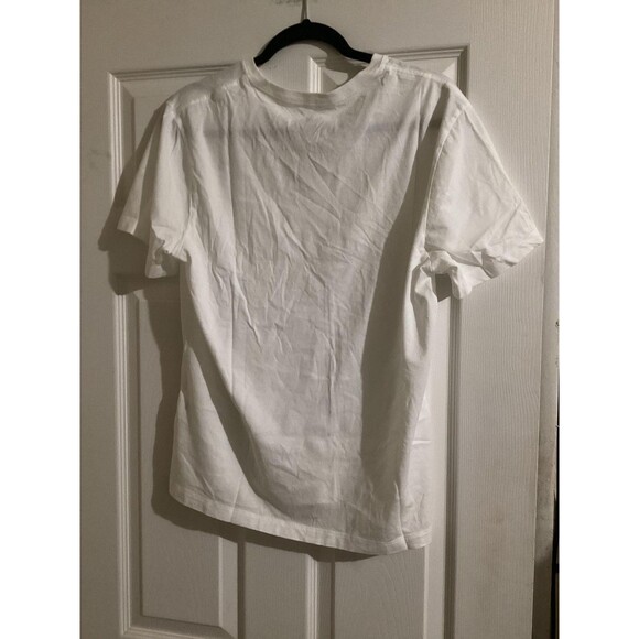J Crew Shirt Mens Medium White Broken-In Classic V Neck Tee New Cotton Casual - Picture 2 of 4